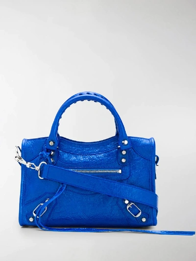 Shop Balenciaga Mini Classic City Bag In Blue