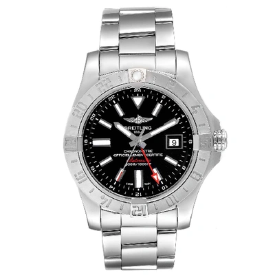 Shop Breitling Aeromarine Avenger Ii Gmt Black Dial Watch A32390 Box Papers In Not Applicable