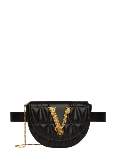 Shop Versace Black Leather Pouch