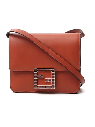 Shop Fendi Brown Leather Shoulder Bag