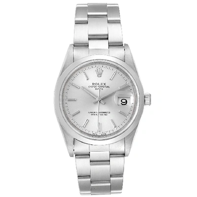 Shop Rolex Date Silver Dial Oyster Bracelet Automatic Mens Watch 15200 In Not Applicable
