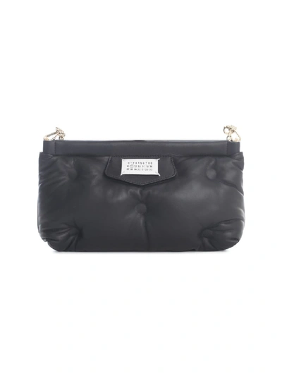 Shop Maison Margiela Nappa Leather Red Carpet Pochette In Black