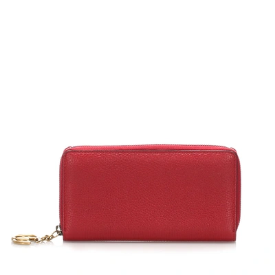 Shop Gucci Gg Marmont Continental Wallet In Red