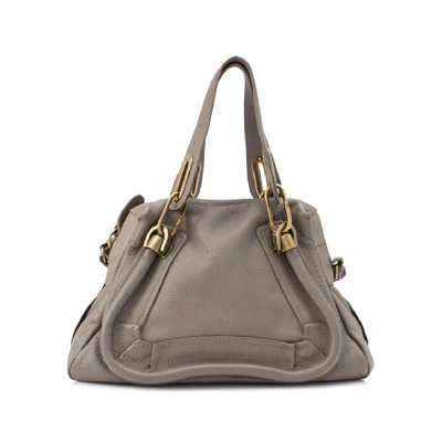 Shop Chloé Small Paraty Leather Satchel In Brown