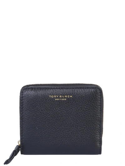 Shop Tory Burch Perry Medium Black Leather Wallet