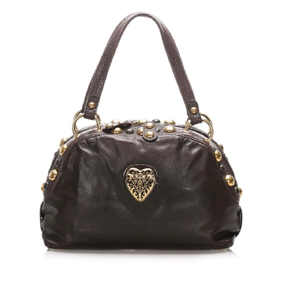 Shop Gucci Babouska Crest Dome Shoulder Bag In Black