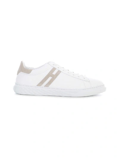 Shop Hogan H365 H Lace Up Shoes In White