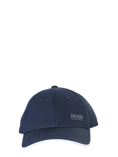 Shop Hugo Boss Blue Cotton Hat