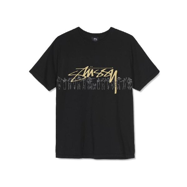 Stussy People Stripe Pig. Dyed Tee In 