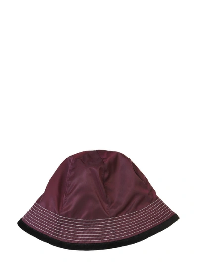Shop Marni Burgundy Nylon Hat