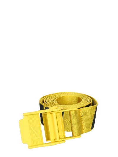 Shop Off-white Yellow Nylon Belt In Gold