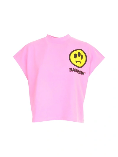 Shop Barrow Cropped Tshirt Jersey In Pink