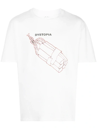 Shop Julien David White Dystopia T-shirt