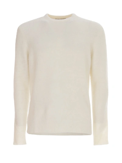 Shop Nuur Acrylic Sweater L/s Crew Neck In White