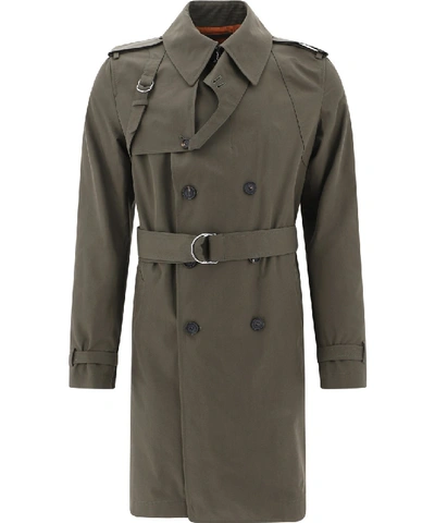 Shop Alexander Mcqueen Green Cotton Trench Coat