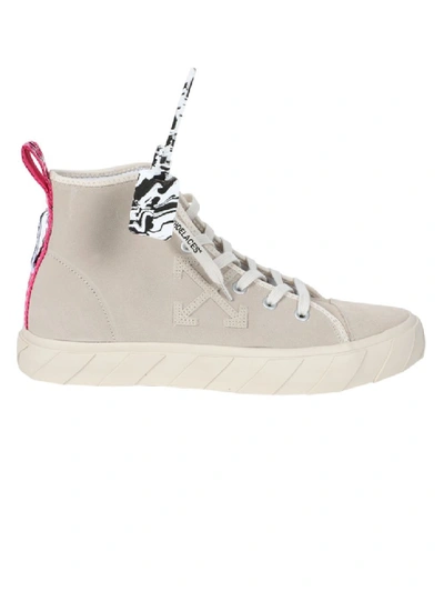 Shop Off-white Beige Mid-top Vulcanized Sneaker In Neutrals