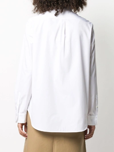 Shop Jil Sander Long Sleeve Cotton Shirt In White