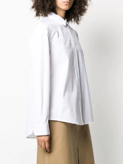 Shop Jil Sander Long Sleeve Cotton Shirt In White