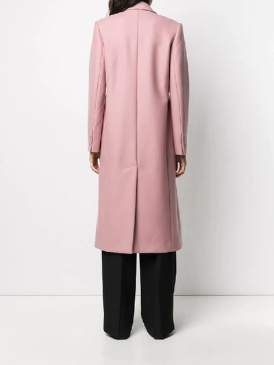 Shop Nina Ricci Drawstring Detail Coat In Pink