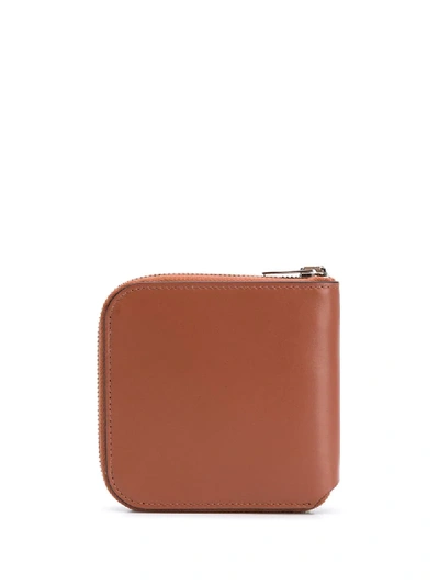 Shop Acne Studios Medium Zipped Bi-fold Wallet In Brown