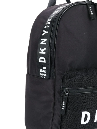 Shop Dkny Logo-tape Backpack In Black