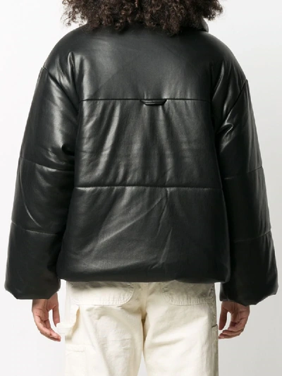 Shop Nanushka Quilted Puffer Jacket In Black
