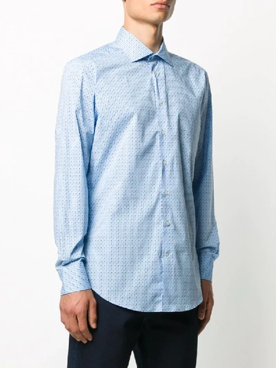 Shop Etro Geometric Print Shirt In Blue