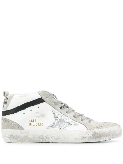 Shop Golden Goose Mid Star High-top Sneakers In White