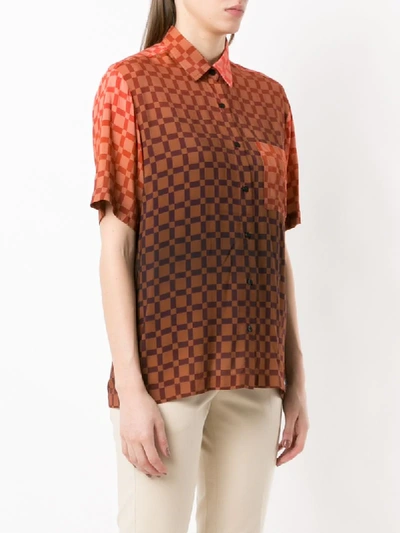 Shop Andrea Marques Checked Short Sleeves Shirt In Red