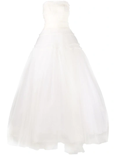 Shop Vera Wang 'patricia' Hochzeitskleid In White