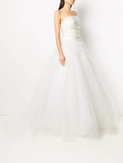 Shop Vera Wang 'patricia' Hochzeitskleid In White