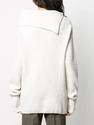 Shop Nina Ricci Ribbed Knit Jumper In White