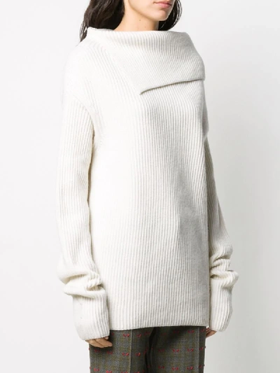 Shop Nina Ricci Ribbed Knit Jumper In White