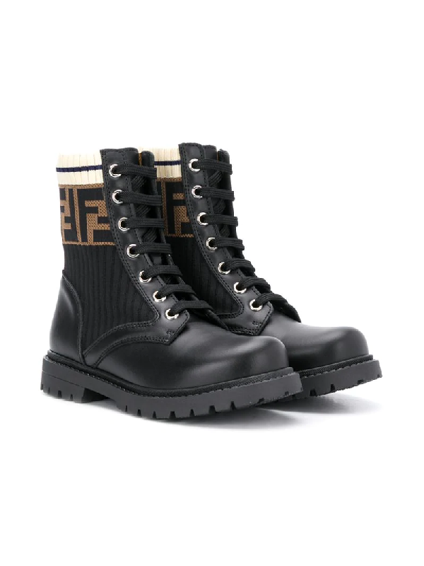 fendi lace up boots