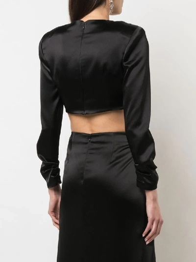 Shop Cinq À Sept Kaitlyn Cropped Top In Black