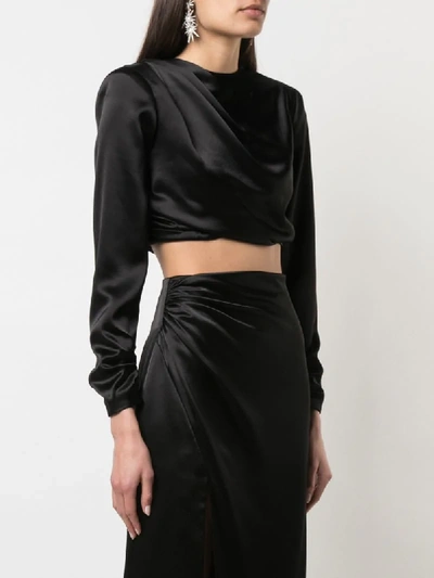 Shop Cinq À Sept Kaitlyn Cropped Top In Black