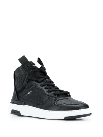 Shop Givenchy High-top Leather Sneakers In Black