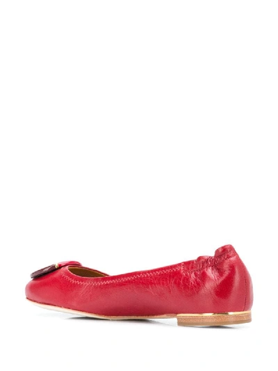 Shop Tory Burch Minnie Ballerina Shoes In Red