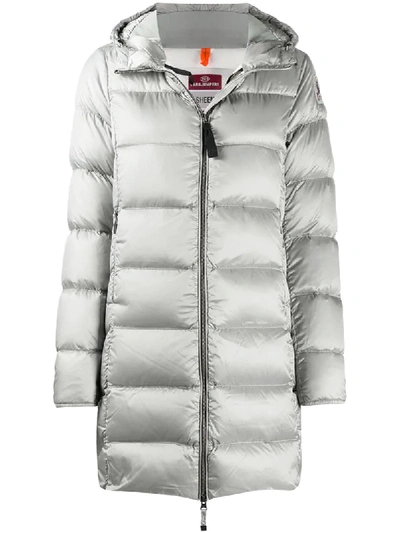 Shop Parajumpers Zipped Padded Coat In Grey