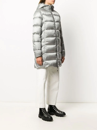 Shop Parajumpers Zipped Padded Coat In Grey