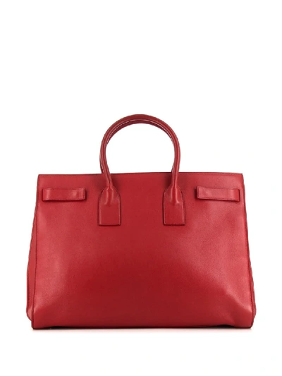 Pre-owned Saint Laurent Large Sac De Jour Tote Bag In Red