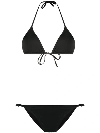 Shop Reina Olga The Scrunchie Triangle Bikini In Black
