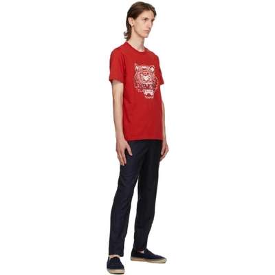 Shop Kenzo Red Tiger T-shirt In 22 Cherry