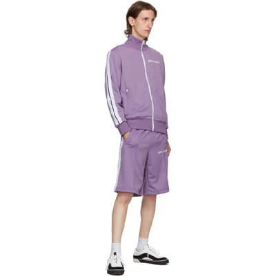 Shop Palm Angels Purple Classic Track Jacket In Lilac