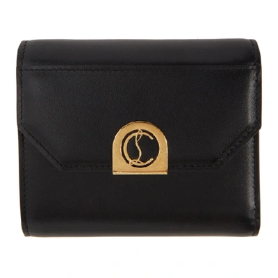 Shop Christian Louboutin Black Elisa Compact Wallet In Bk01 Black