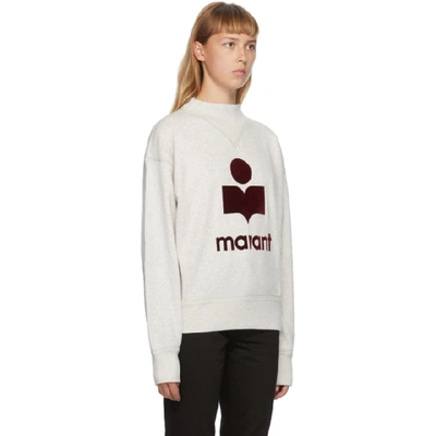 Shop Isabel Marant Étoile Isabel Marant Etoile Grey Moby Sweatshirt In 23ec Ecro