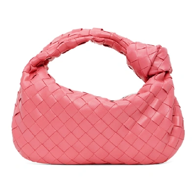 Shop Bottega Veneta Pink Intrecciato Mini Bv Jodie Bag In 5632 Pink