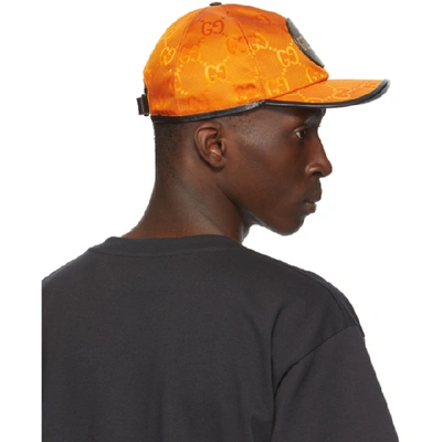 Shop Gucci Orange Off The Grid Gg Supreme Baseball Cap In 7560 Orgblk