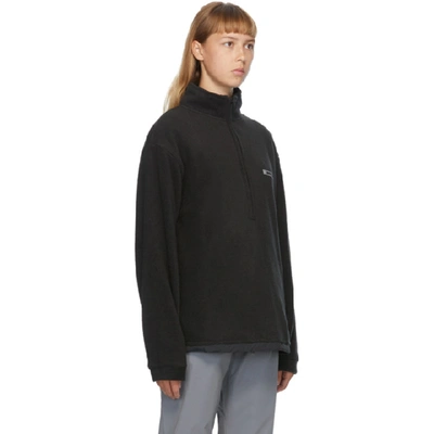 Shop Essentials Black Polar Fleece Sweater In Stretchlimo