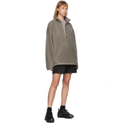 Shop Essentials Grey Fleece Shorts In Stretchlimo